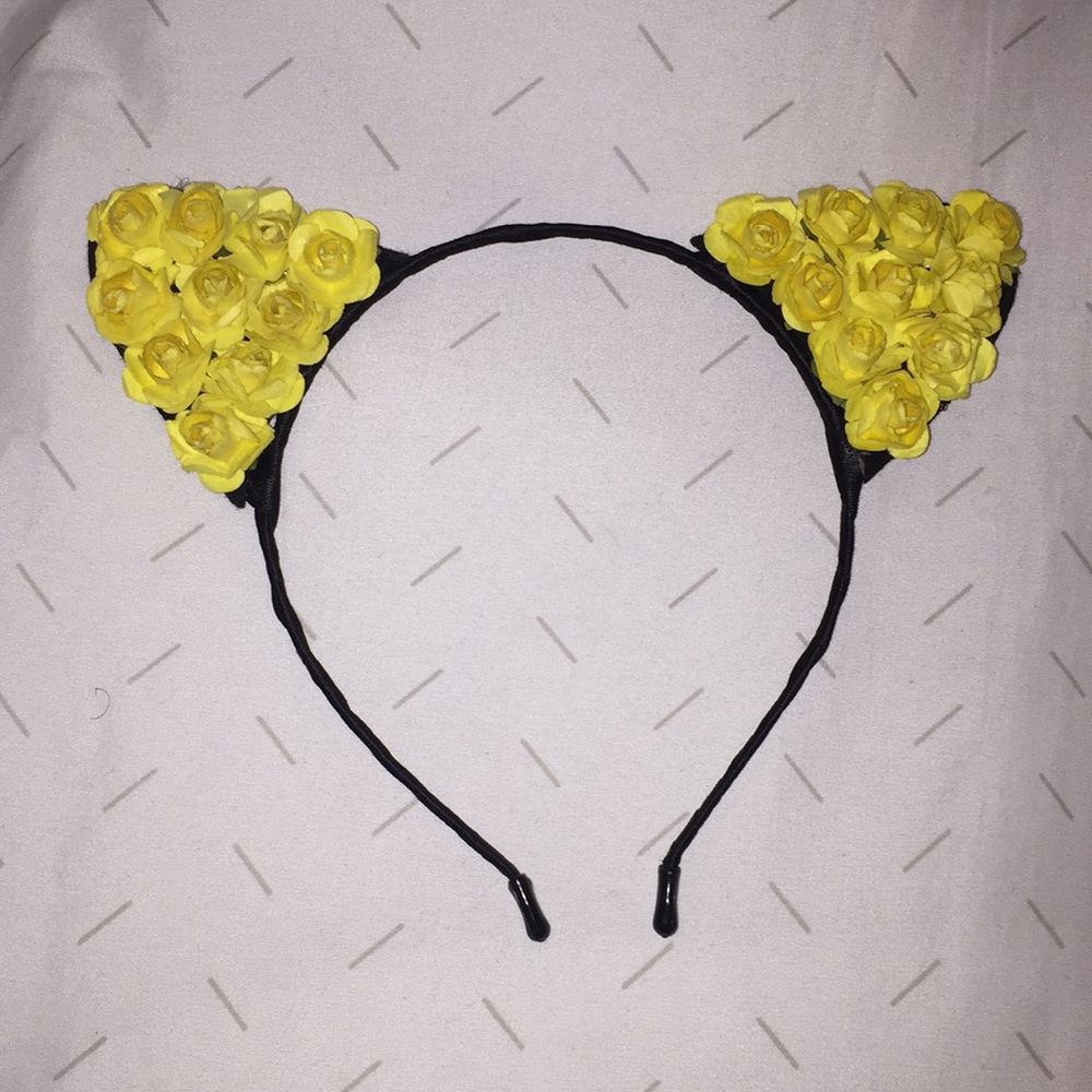 Yellow cats ears headband